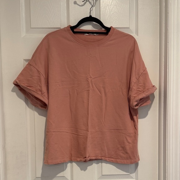 Blush Pink Cotton Lounge Set - Top & Shorts with Pockets - Picture 5 of 11